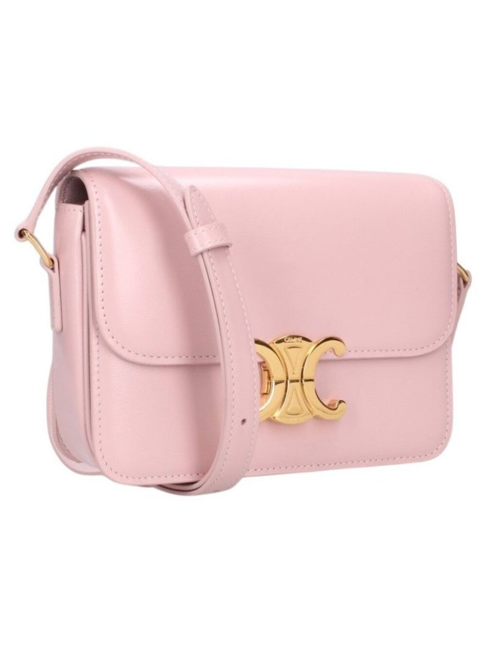 Celine Teen Triomphe Shiny Calfskin Shoulder Bag